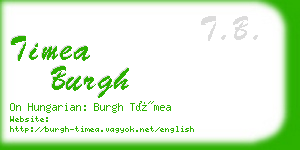 timea burgh business card